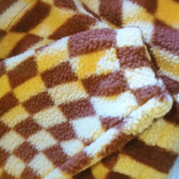 NEW! OBEY Checkered popover fleece jacket - Picture 6 of 8